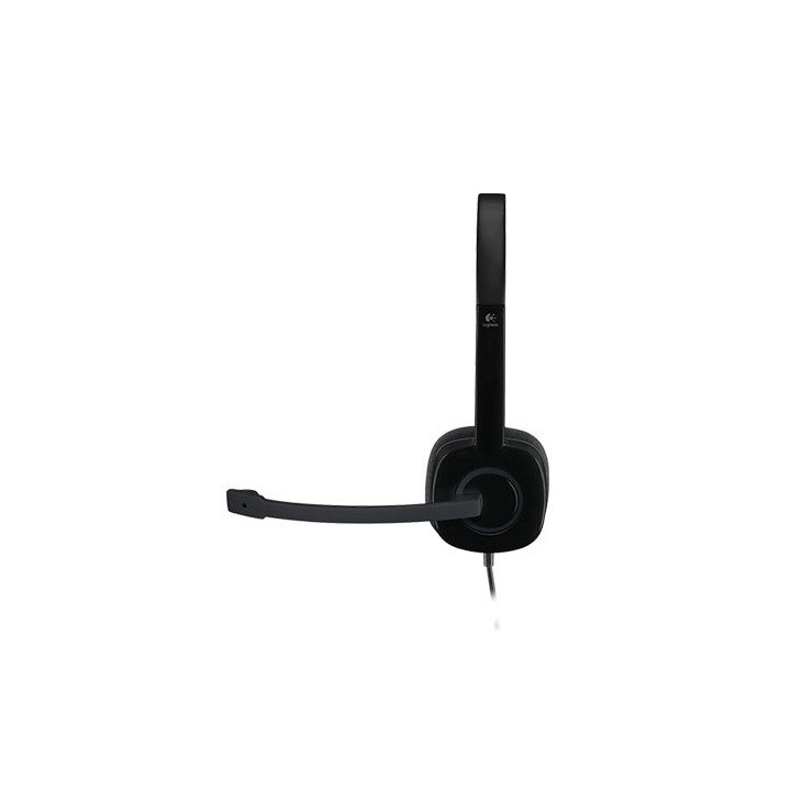 אוזניות Logitech Stereo Headset H151 עם מיקרופון בצבע שחור
