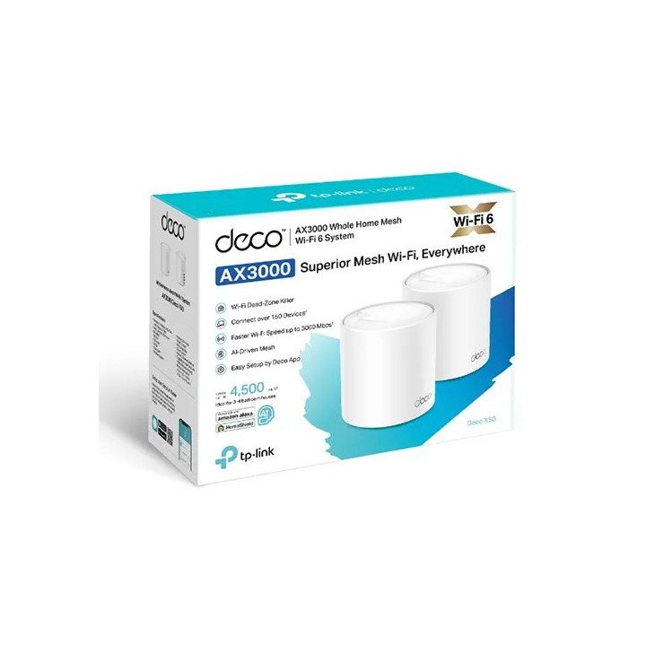מגדיל טווח TP-Link Deco X50 AX3000 Whole Home Mesh WiFi 6 System – שתי