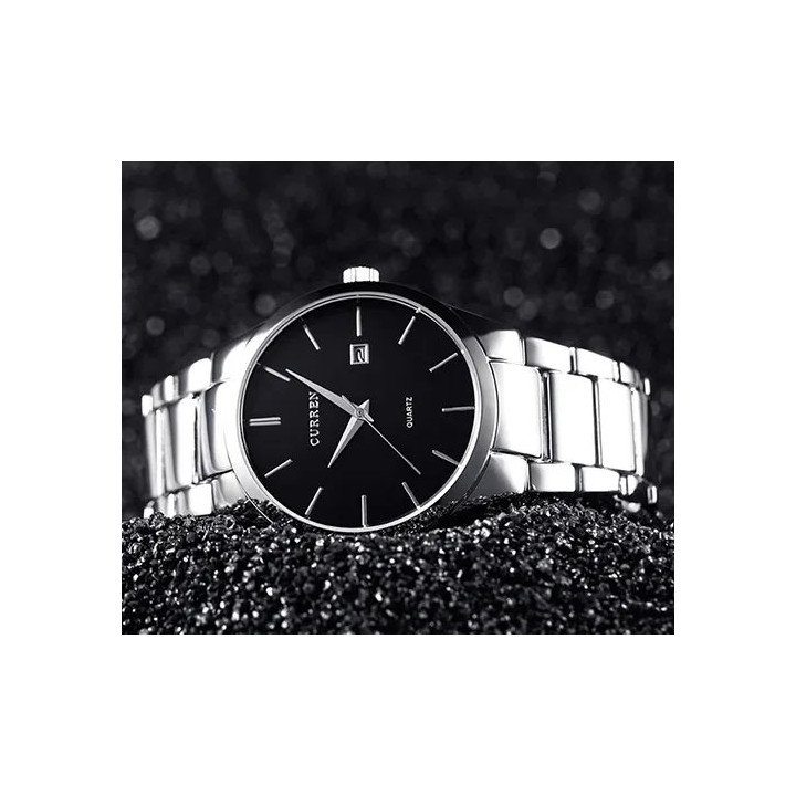 שעון יד אנלוגי לגבר 40 מ''מ Curren צבע כסוף דגם CRN-M8106SILVERB