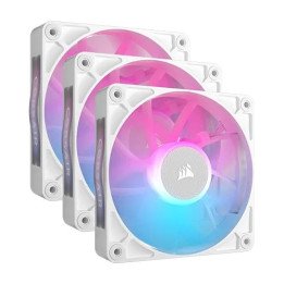 3 מאווררים למארז 12 ס''מ Corsair iCUE LINK RX120 RGB בצבע לבן