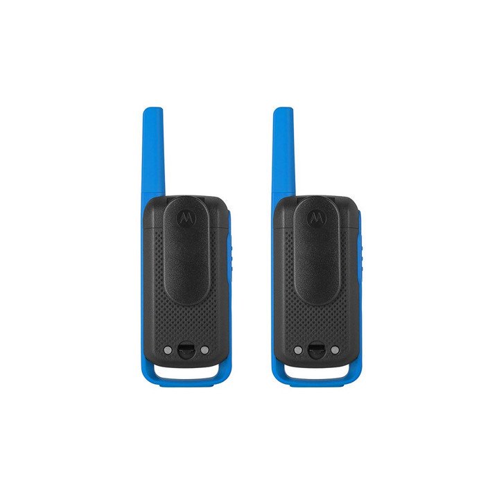זוג מכשירי קשר Motorola TALKABOUT T62 עד כ- 8 ק"מ, בצבע שחור וכחול