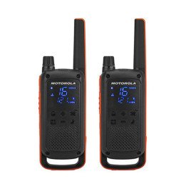 זוג מכשירי קשר Motorola Talkabout T82 עד כ- 10 ק"מ, בצבע כתום ושחור