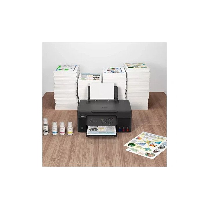 מדפסת אלחוטית צבעונית ביתית הזרקת דיו קנון Canon PIXMA G3430 בצבע שחור