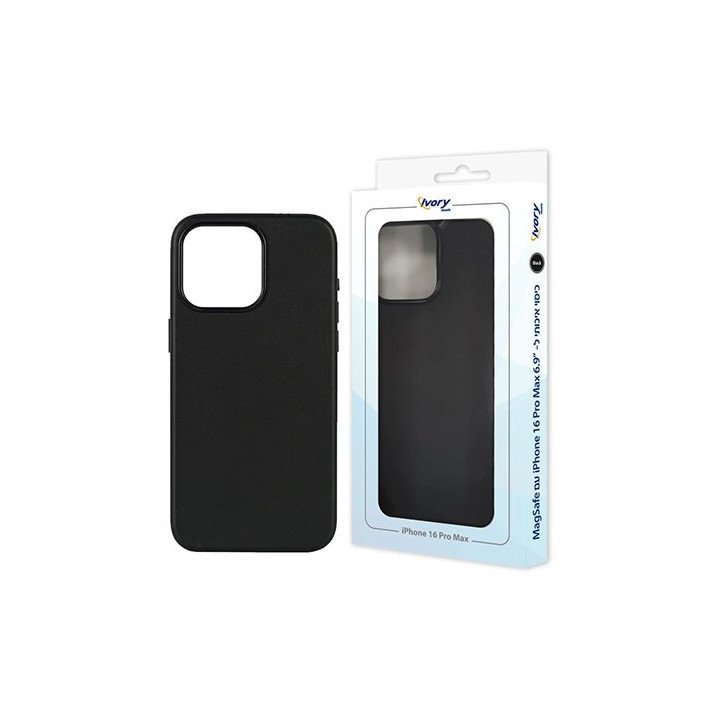 מגן לאייפון 16 פרו מקס בצבע שחור Super Mobile תומך Mag-Safe