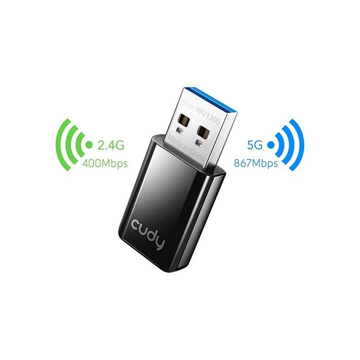 מציאון – מתאם רשת אלחוטי Cudy WU1300 AC1300 Wi-Fi USB Adapter – מוחדש