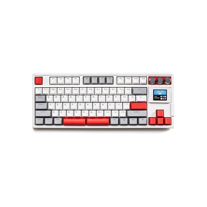 מקלדת גיימינג GK87 Pro אלחוטית מכנית עם צג סוויץ' Gateron G Pro 3.0 Ye