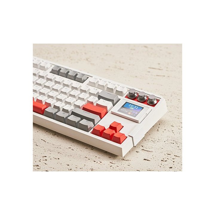 מקלדת גיימינג GK87 Pro אלחוטית מכנית עם צג סוויץ' Gateron G Pro 3.0 Ye