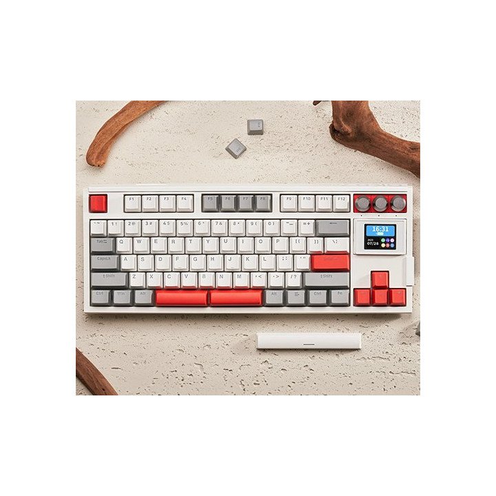 מקלדת גיימינג GK87 Pro אלחוטית מכנית עם צג סוויץ' Gateron G Pro 3.0 Ye