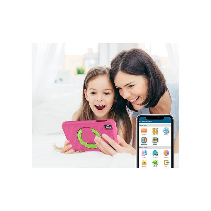 טאבלט לילדים 8 אינץ Super Tab 8 Plus Kids 4GB+64GB WiFi בצבע ורוד