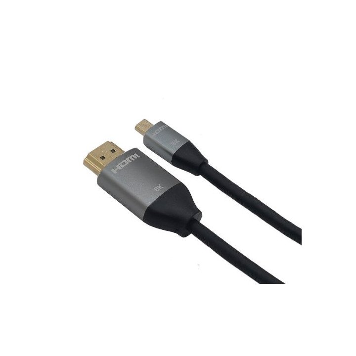 כבל Micro HDMI ל-HDMI - אורך 3 מטר - מחברים איכותיים מוזהבים - צבע שחו