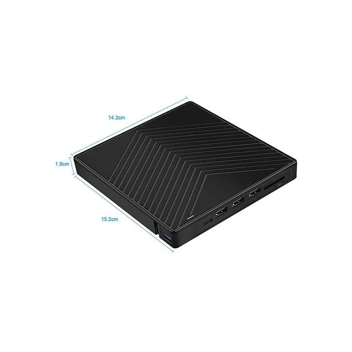 מציאון – צורב חיצוני 7 ב-1 CD DVD עם קורא כרטיסים Super Peripherals OP