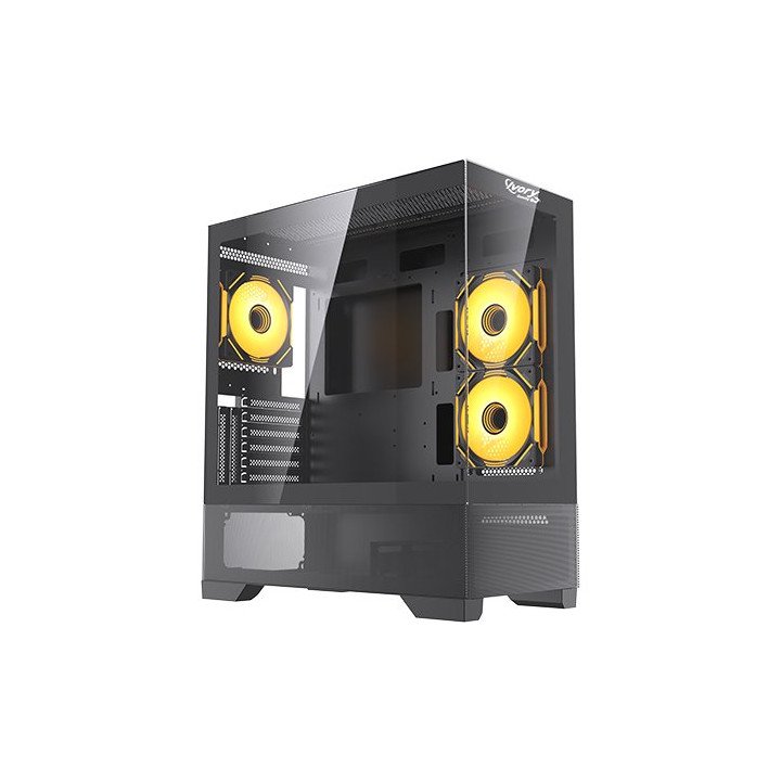 מארז מחשב גיימינג HATLEN ARGB Super Gaming בצבע שחור