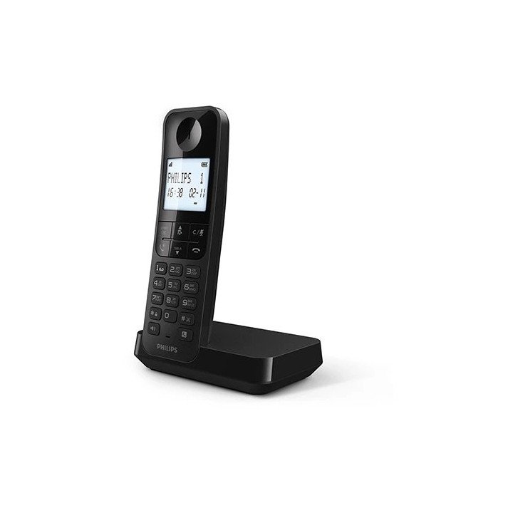 טלפון אלחוטי פיליפס Philips D2701B/25 בצבע שחור עם תפריט בעברית ואנגלי