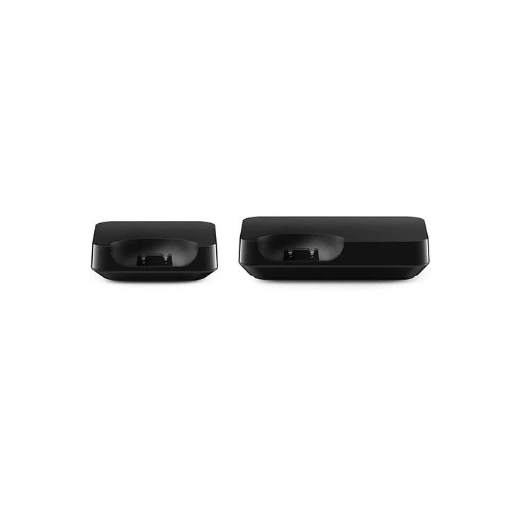 טלפון אלחוטי 2 שלוחות פיליפס Philips D2702B/25 בצבע שחור עם תפריט בעבר