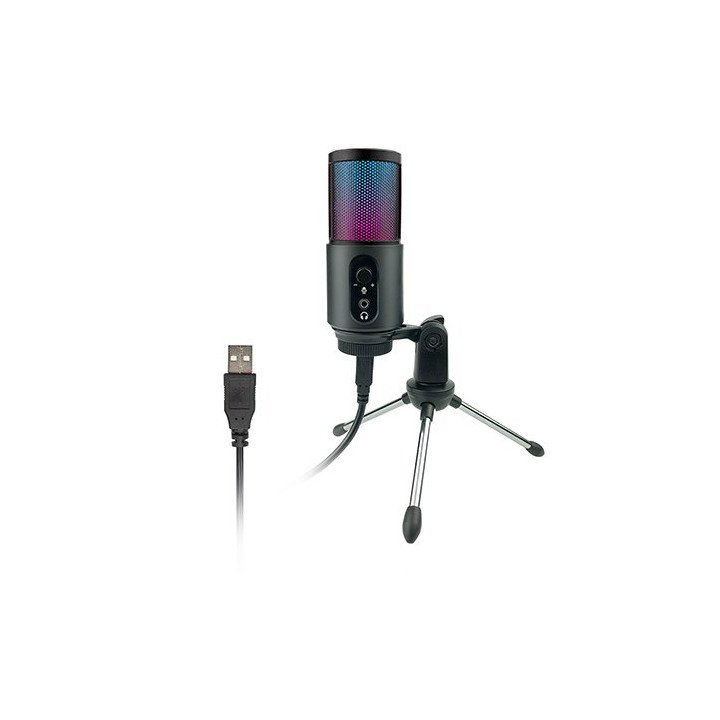 מיקרופון גיימינג למחשב Super Gaming W112 USB עם תאורה צבעונית