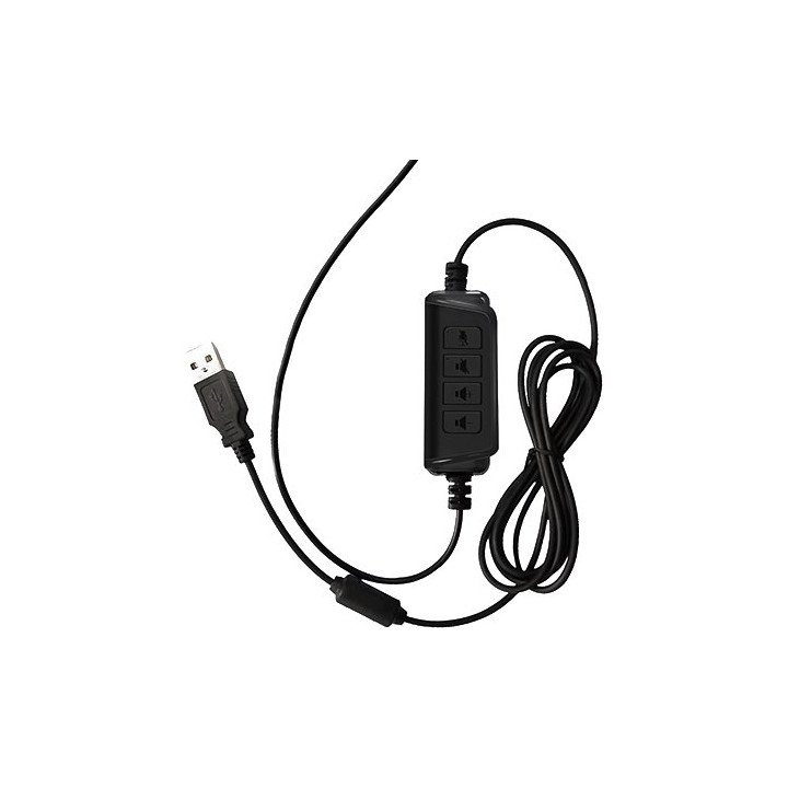 אוזניות עם מיקרופון Mizuki Stereo Headset IV-USB01 USB בצבע שחור