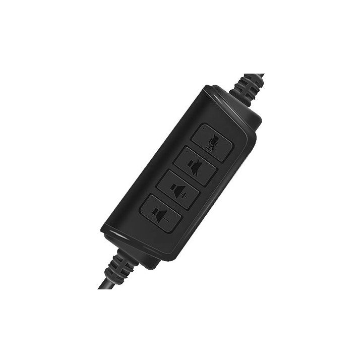 אוזניות עם מיקרופון Mizuki Stereo Headset IV-USB01 USB בצבע שחור