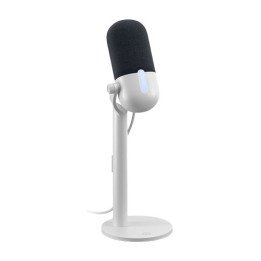 מיקרופון גיימינג שולחני למחשב Elgato Wave Neo בצבע לבן